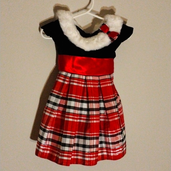 Jona Michelle Other - Jona Michelle Girl's Holiday Dress Size 12M, Red, White, Black, Christmas